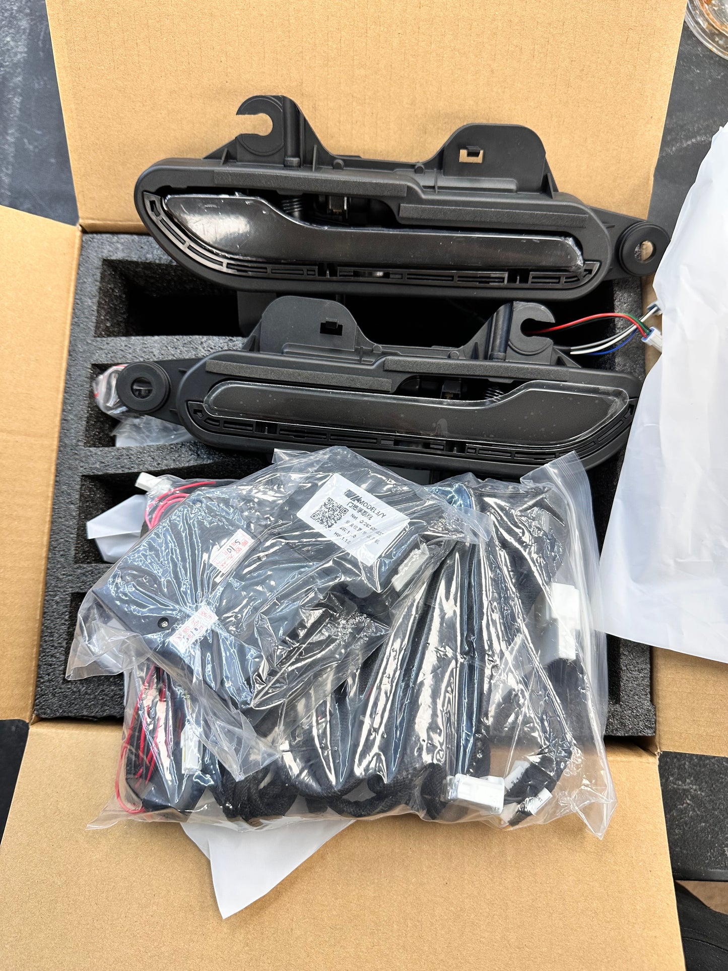 Auto Present Door Handles with Light on outside